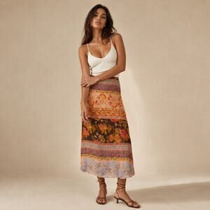 BILA 77 Landa Floral Maxi Skirt NWT SMALL